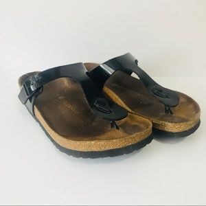 Birkenstock Black Patent Leather Slides